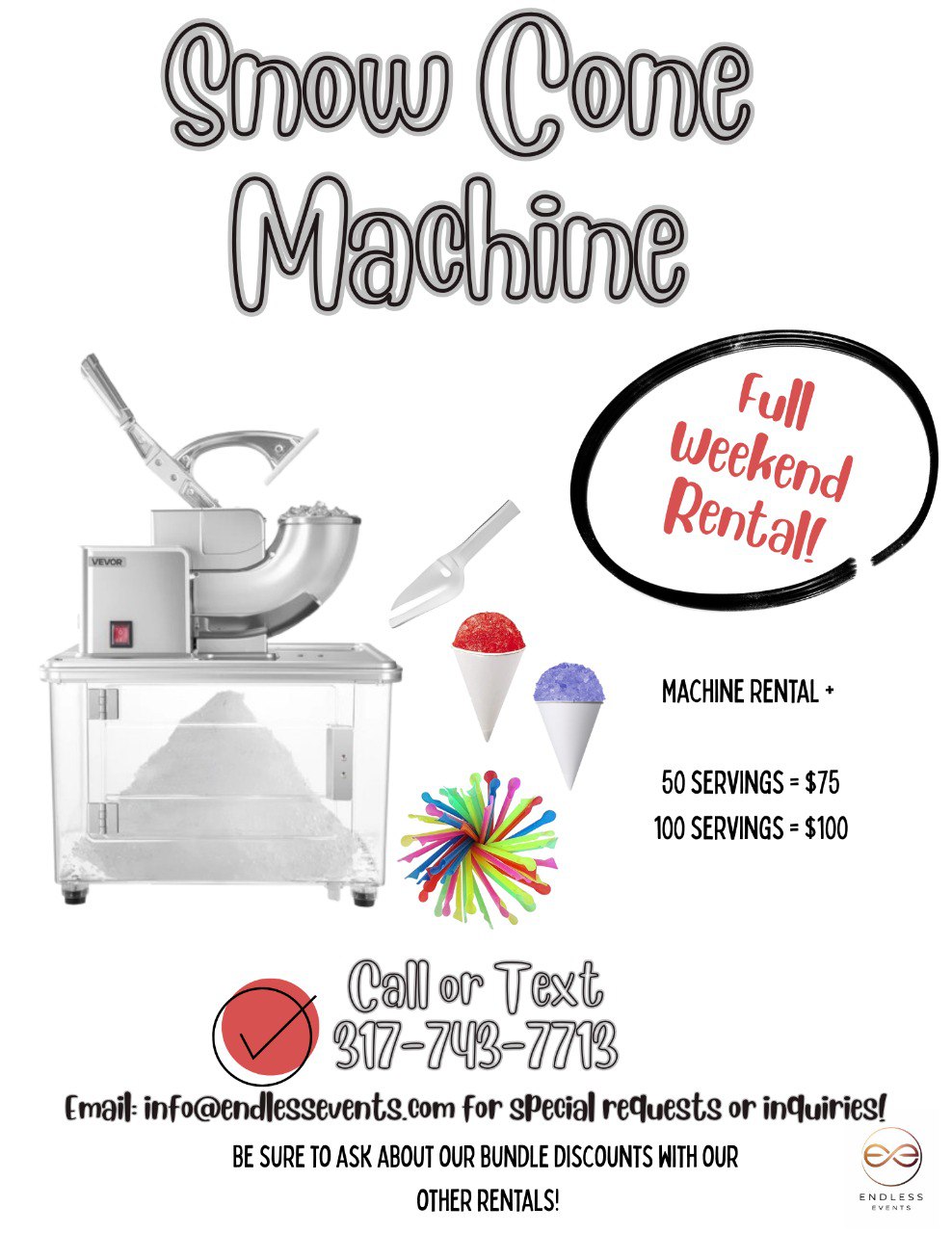 Snow Cone Machine flyer